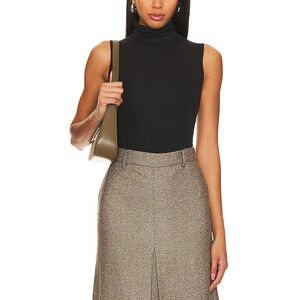 Rue Sophie 'Turtleneck' Black urtleneck Tank Bodysuit Size M